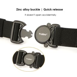 VATLTY New Men's Tactical Type Elastic Belt Zinc Alloy Quick Release Buckle Casual Belt Tight Nylon Overalls Waistband Male
