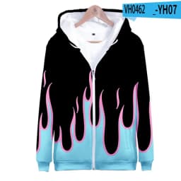 Coat 3D Print Cartoon Red and Yellow Flame Hoodie Men Women Long Sleeve Cosplay Costume Men Jacket Sweatshirts