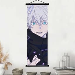 Jujutsu Kaisen Gojo Satoru & Geto Suguru Anime Art Fabric Wall Hanging Scroll Home Decor