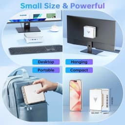 ACEMAGIC Mini PC AMD Ryzen Embedded R2544 Processor 16GB DDR4 512GB M.2 2280 SSD Wifi5 BT4.2 UP TO 4TB Mini PC Windows 11