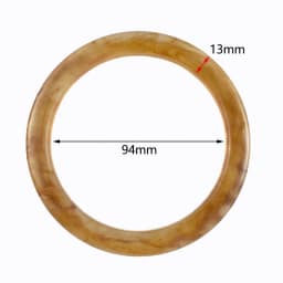 1/2/4Pcs Resin Round Bags Handle Plastic Amber O Rings for Purse Handbag Handles DIY Handmade Craft Woven Bag Accessories