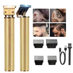 Professional Hair Clipper Set for Men, Rechargeable Cordless Hair Trimmer with LCD Display, 1pc/2-in-1/3-in-1 Grooming Kit with Foil Shaver & T-Blade Trimmer, Barber Haircut Machine with Accessories