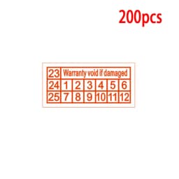 200pcs Warranty Void If Removed Sticker Year Red Color Rectangle Shape Fragile Label Stickers