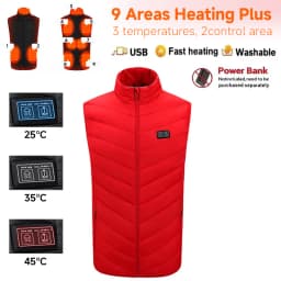 High Quality Smart Safety Outdoors Heated Vest Coat Jackets Men's Women's Heating USB Electric Jacket Warm Clothing Plus Size