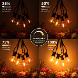 Christmas G40 Colored Plastic LED Outdoor Solar String Light Garland Waterproof 24V Globe Hanging Light for Garden Patio Cafe