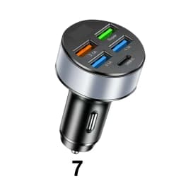 100W 6/8 Ports Car Charger Fast Charging PD QC3.0 USB C Car Phone Charger Type C Adapter in Car For iPhone Samsung Huawei Xiaomi