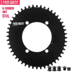 PASS QUEST X110BCD AERO Narrow Wide Chainring for R3000/4700/5800/6800/DA9000 Chainwheel BLACK Gravel Folding Bike Available