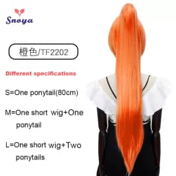 Snoya Synthetic 80cm Versatile Long Straight Claw Clip Ponytail Extensions for Ancient Costume Design Red Purple Pink Blue Black