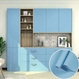 Skin Feel Thick Waterproof PVC Self Adhesive Wallpaper Muebles Furniture Renovation Oil Proof Kitchen Cabinets Armoire Stickers