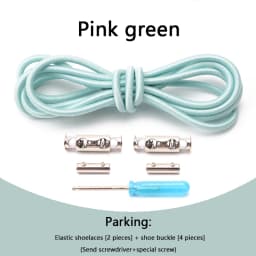 1 Pair No Tie Shoelaces For Sneakers Elastic Shoelace Metal Spring Lock Man And Woman Shoe Accessories Lazy Shoe Laces 100cm