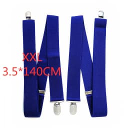 3.5 cm Wide Solid Color No Cross Suspenders Men 4 Strong Clips Women Suspender For wedding Party Trouser Braces