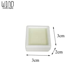Bare Stone Box Diamond Display Package Box White Black Gem Case With Foam Pad Beads Pendant Square Plastic Box Showcase