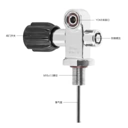DIDEEP 3500Psi Scuba Diving Tank Valve,High Pressure DIN/YOKE Valve,Diving Cylinder Valve M18*1.5 Thread,Diving Tank Accessories