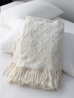 Bed Runner Cozy Comfort Blanket Knitted Bedspread Soft Sofa Chair Throw 130x240 Warm Home Decorations