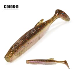 Rosewood TPR Floating Shad Bait 6cm 7.5cm Paddle T Tail Soft Fishing Lure Swimbait Artificial Rubber Fish Bass Trout Pike Perch