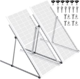RVPOZWER Adjustable Solar Panel Tilt Mount Bracket,Heavy‑Duty Aluminum Support Legs,Rustproof Corrosion‑Resistant Mounting Stand for Roof RV Caravan Boat Off‑Grid Outdoor Solar System 2PCS 45in