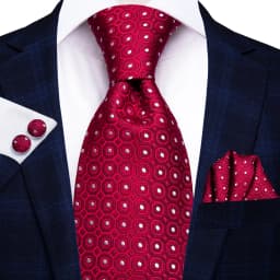 Hi-Tie White Red Striped Paisley Solid Wedding Tie For Men Design Mens Necktie Hanky Cufflink Business Party Dropshipping