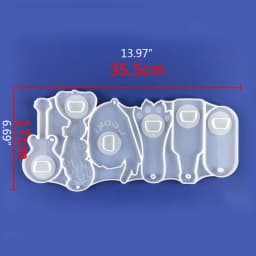 Bottle Opener Epoxy Resin Mold Beer Opener Corkscrew Silicone Mould Crafts Jewelry Keychain Making Tools