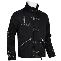 Michael Jackson cosplay Costume BAD Punk Jacket Black Slim BAD Jacket Costume Clothing for Man Adore Stars Impersonator