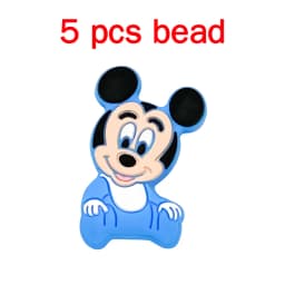 5pcs Silicone Cartoon Beads Pacifier Chain Baby DIY Care Pacify Accessory Adornment