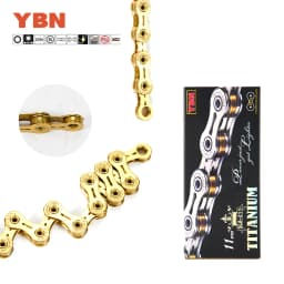YBN 11-Speed Full Hollow Titanium Chain SLA211 118L MTB Road Bike Chains Suitable for SRAM/Campanolo System Bicycle Accessories