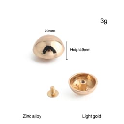 30/100/200PCS 8-20mm Mushroom Dome Bolt Metal Round Button Rivets For Handbag Clothing Decoration Screw Back Studs Accessories