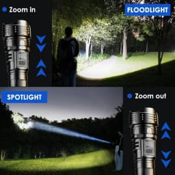 2000000 High Power LED Flashlights Type-C Rechargeable Torch Long Shot 1000M Waterproof Handlamp Outdoor Camping Fishing Lantern