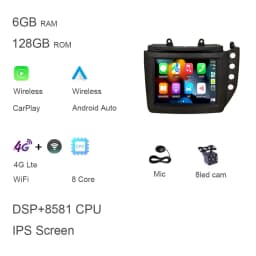 IPS 1280*720 Carplay 10.4" Android 13.0 6GB+128GB Car DVD Player GPS WIFI Radio For Maserati GranTurismo GT GC 2007- 2017