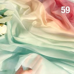 Rainbow Gradient Color Chiffon Fabric 30D Organza Tulle Fabric For Diy Ancient Style Hanfu Wedding Dress Stage Party Decor