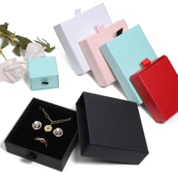 1pcs Kraft Paper Drawer Jewelry Packaging Box Greeting Card Necklace Bracelet Gift Display Case Boxes Cardboard Jewelry Storage