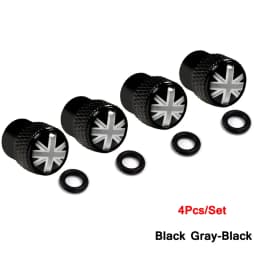 4Pcs/Set UK Tire Valve Caps Universal Fits All Cars Trucks SUV Bike Bicycle Motorcycle Car Aluminum Alloy Tyre Valve Dust Covers