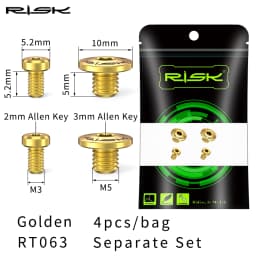 RISK Bicycle Titanium Alloy Screws Bike Cylinder Cap Screw Oil Disc Brake Lever Oil Injection Port XT XTR M615 M675 M785 M8000