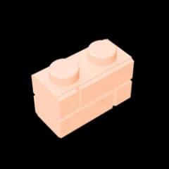 Gobricks GDS-631 Profile brick 1x2 single gro. compatible with lego 98283 children's DIY Educational Building Blocks Technical