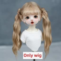 1/6BJD Wig Bangs Ponytail Curly Soft Mohair Wig Braids Suitable for 30cm DD SD Doll Wig Toy Accessories 6-7 Inches Hair
