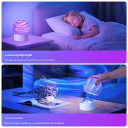 16 Colors Starry Sky Projector Light LED Night Light with Remote Control USB Plug Auto Rotate for Home Room Party Ceiling Decor