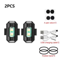 Universal Strobe Light for Motorcycle USB Car Warning Lamp LED Anti-Collision Bike Drone Night Flying Mini Flashing Signal Light