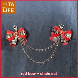 Italife 40 Cm Gold Chain with Bow Ita Bag Accessories Set Women Anime Display Itabag Charm Decoration Stars Chain for Girls H371