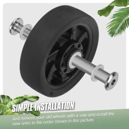 4Pcs Black Luggage Replacement Wheels W/H Screw Suitcase Repair Wheel Part Mute Travel Trolley Case Replacement 5cm Axles Caster