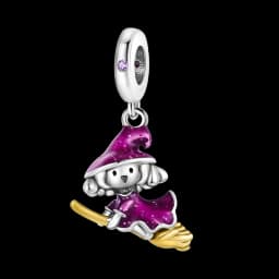 Silver Plated Purple Charms Flower Butterfly Dangle Charm Beads Fit Original Bracelet Diy Pendants