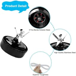 Agitator Accessories 6 Fins For Ninja Blender Replacement Parts ,for Nutri Auto IQ BL450-70, BL451-70, BL454-70, BL455-70