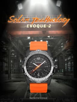 North Edge EVOQUE2 Outdoor Electronic Watch - Solar Waterproof Luminous Speed Dial for Active Lifestyle