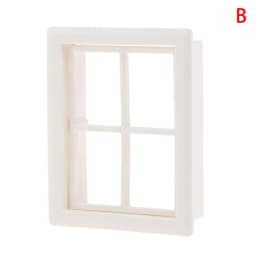 1/12 Scale Dollhouse Miniature 6 Panel Interior Wooden Door Frame DIY Plain Embryo Material Furniture Doll House Accessories
