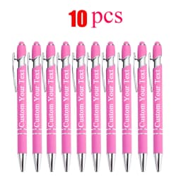 10-100 Customized Ballpoint Pen with Stylus Tip Print Name Logo Metal Pen for Business Graduation Birthday Anniversary Gift Pen