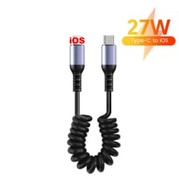 6A Elbow USB Type C Spring Short Cable 20cm to 1m 66W 100W Dual Type C Fast Charging Cable Wire For iPhone 15 16 Samsung Xiaomi