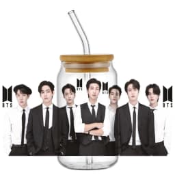 Popular Korean oppa groups easy peel waterproof Party DIY Decals 3D transfers uvdtf tumbler stickers 16oz uv dtf cup wraps