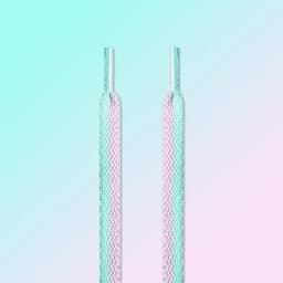 1 Pair Flat Color Stitching Shoelaces for Sneakers Macaron Hollow Woven Shoe Laces Rainbow Colorful Shoelace for Women Man