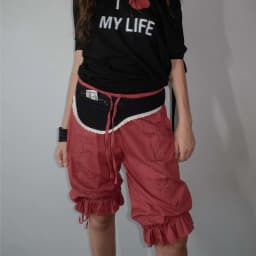 Y2K Capri Pants Drawstring High Waist Calf-Length Ruffles Lantern Trousers Women Loose Fit Bloomers Cropped Pant Vintage Cottage