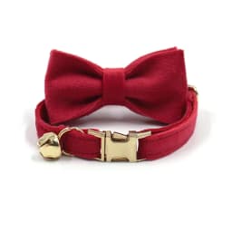 Personalized Collar for Cat Kitten Collar Velvet Puppy Small Dogs Collars Customized Engraving Name Cat Necklace with Bell Bow