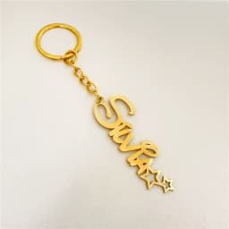 Custom Name Keychain Personalized Stainless Steel Pendant Keychains for Women Men Customized Nameplate Keyring Jewelry Gifts