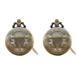 2024 Features Airborne Badge Hollow Quartz Pocket Watch Gentleman's Necklace Pendant Clock Men's And Women's Jewelry Gifts